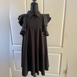 Black Ruffle Sleeve Dress